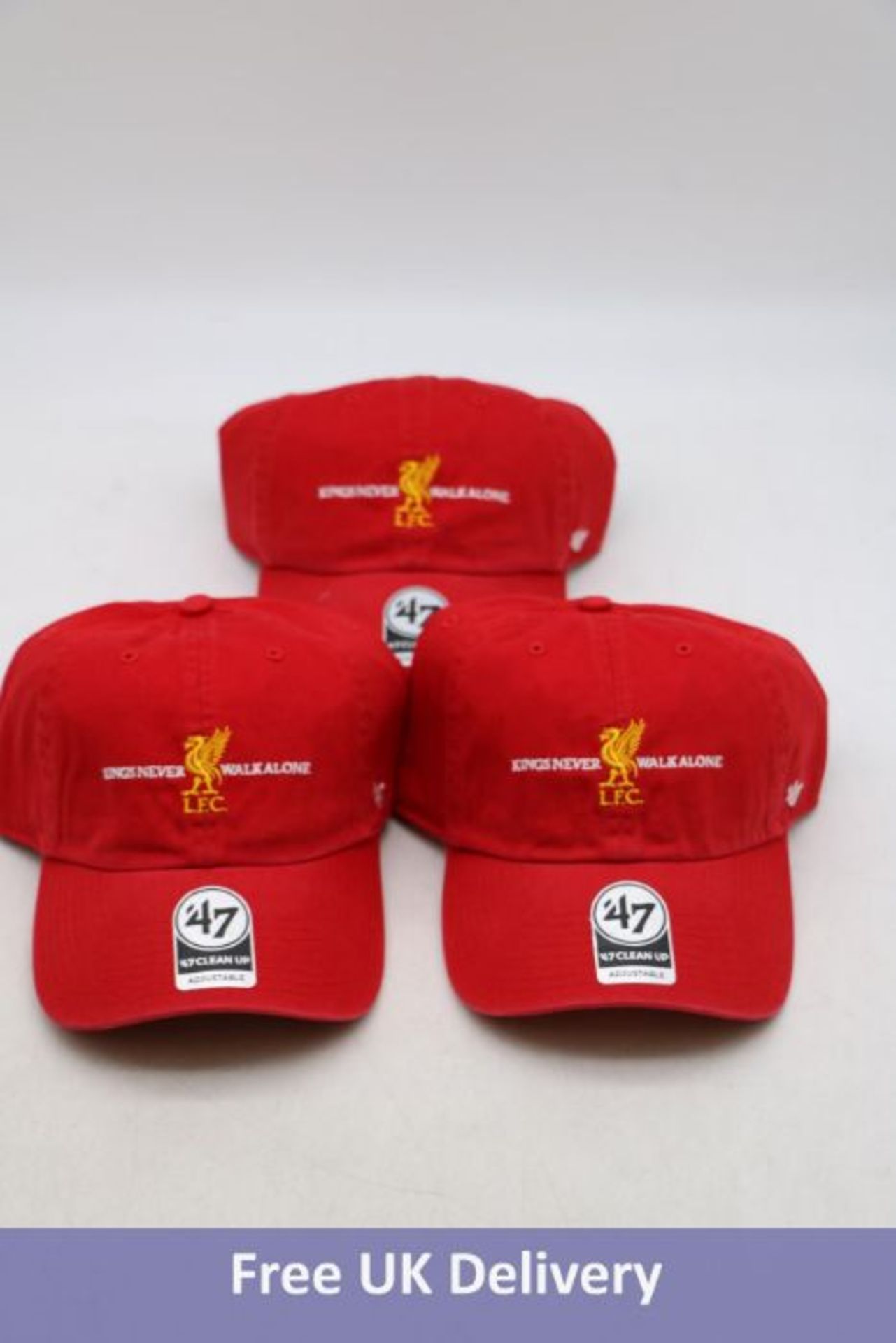 Four 47 Brand Relaxed-Fit Clean Up Arched FC Liverpool, Red Cap