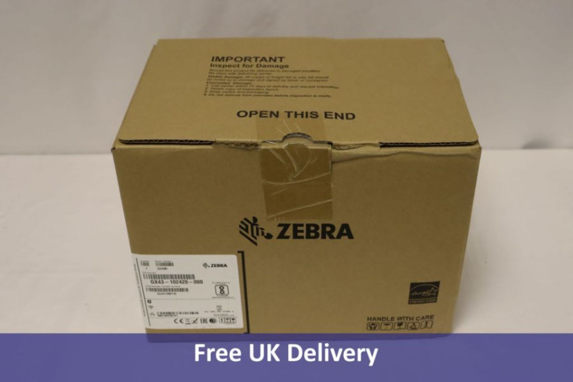 Zebra GX430t Serial, USB and Network Thermal Transfer Label Printer, GX43-102420-000