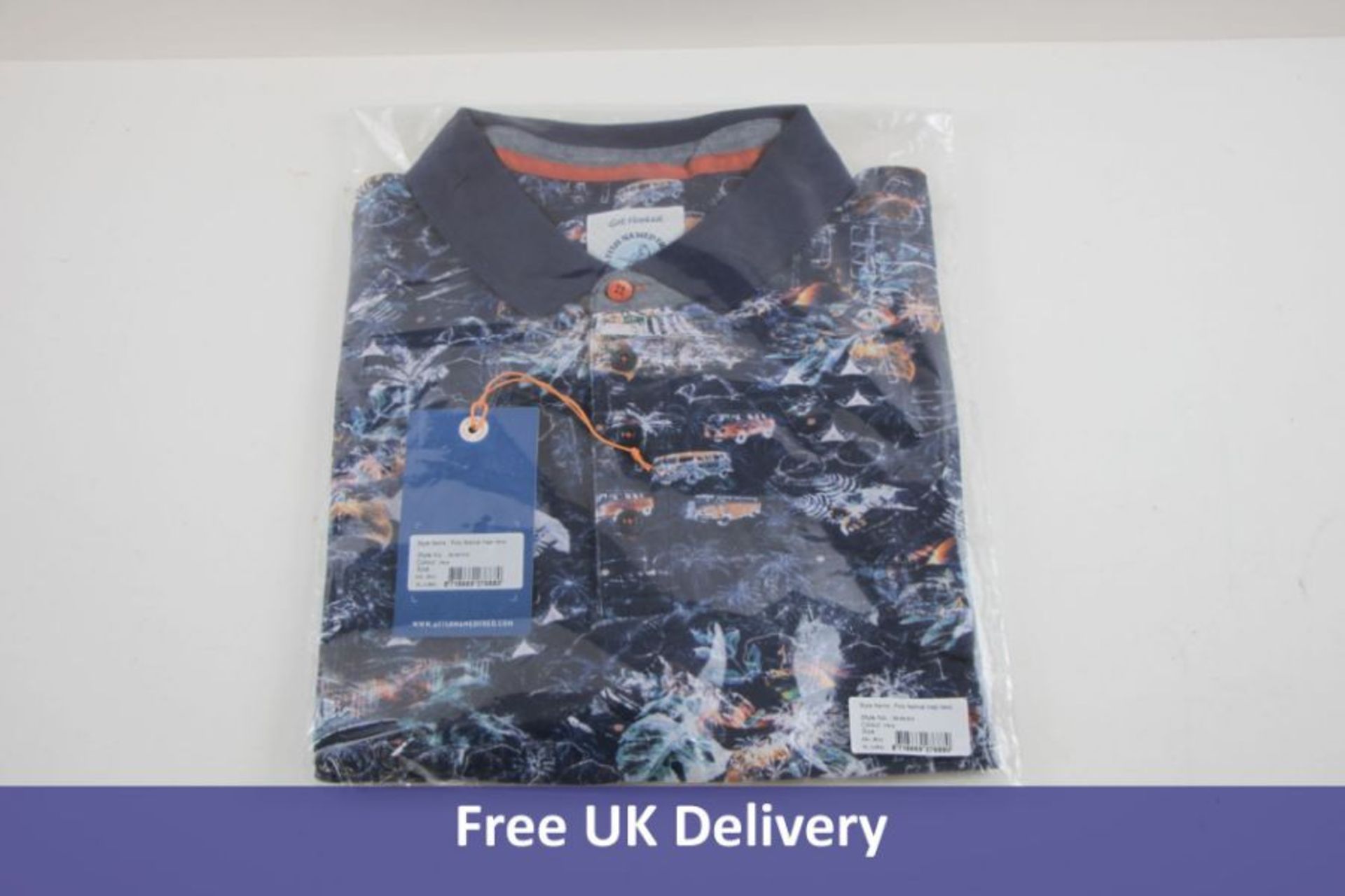 A Fish Named Fred Festival Map Navy Shirt, Navy, Size XXL