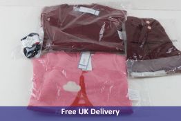 Four Items Of Jacadi Girls Children's Clothing To include 1x Cardigan, Burgundy, 1x Skirt, Pourpre,