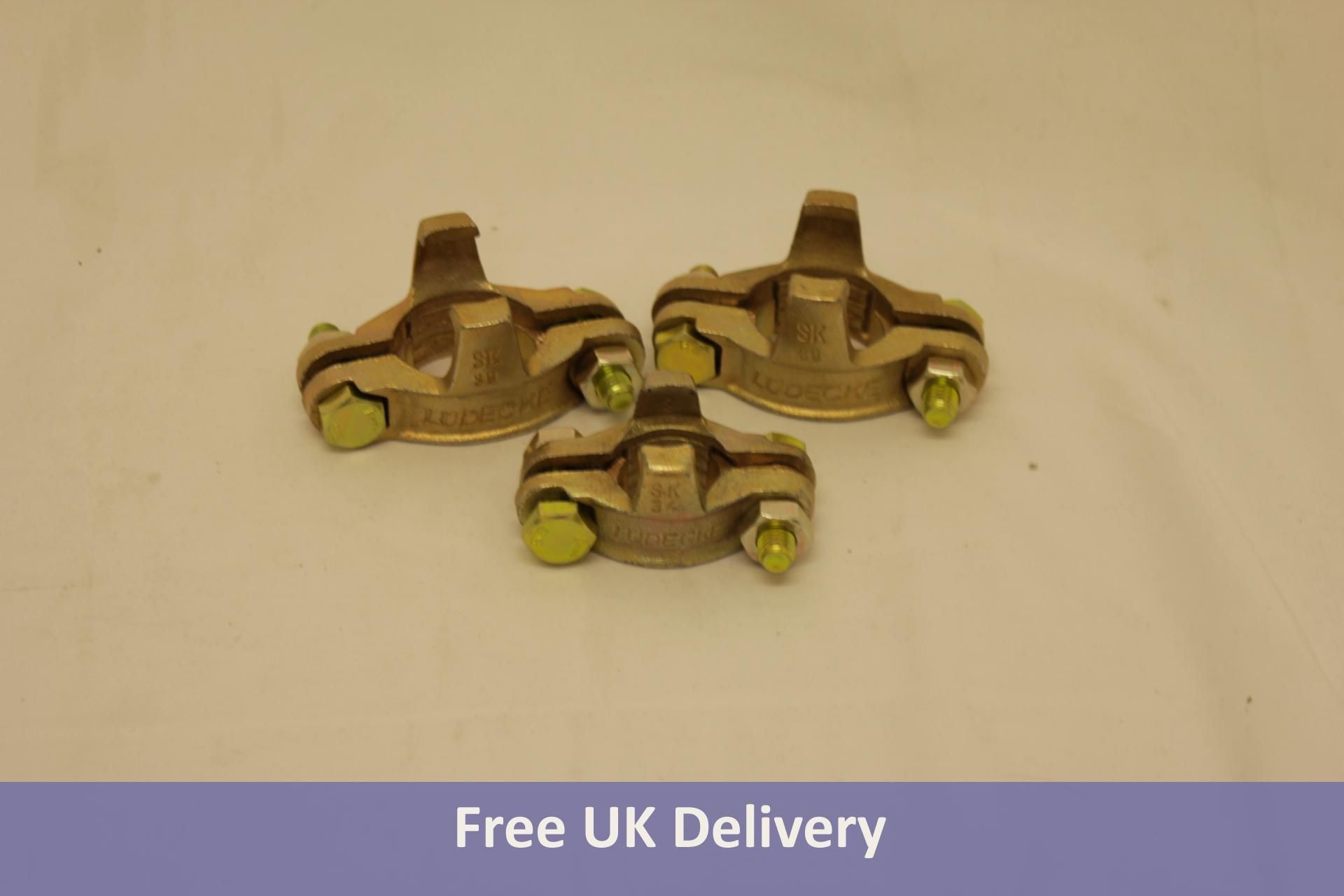 Five Lüdecke Two Part Clamp with Loose Saddles, 10pcs each