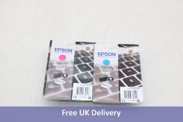 Four Epson 407 Ink Cartridges, Black, Cyan, Magenta and Yellow
