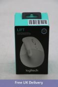 Logitech Lift Vertical Ergonomic Mouse, White
