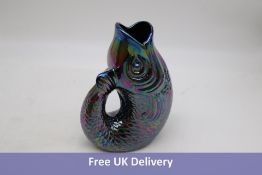 Two Gift Company Monsieur Carafe, Fish Shaped Vase, Rainbow