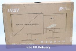 MSI PRO MP273 27 Inch Full HD (1920 x 1080), 75Hz, IPS, 5ms, HDMI, DP, Built-in Speakers