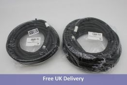 Two Leica MSC1450 Cable Can M12 F/F With Protecter, Black, 10M