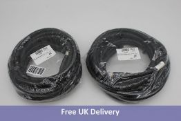 Two Leica MSC1449 Cable Can M12 F/F With Protecter, Black, 7.5M