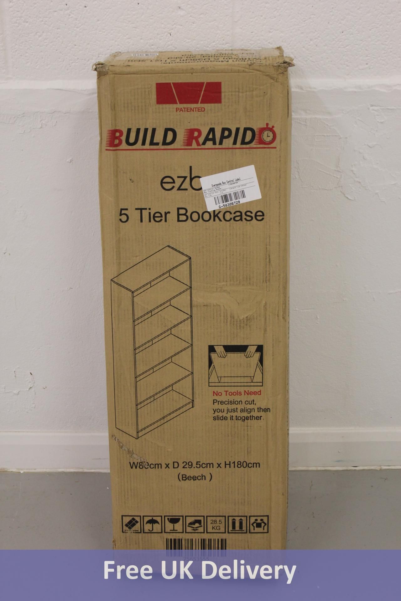 5 Tier Book Case Build, Rapid, W100CM X D35CM X H21.5CM