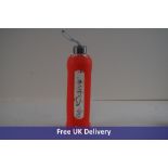 A Case of Twenty Five Be Active Glass Water Bottles, Coral, 1 Litre