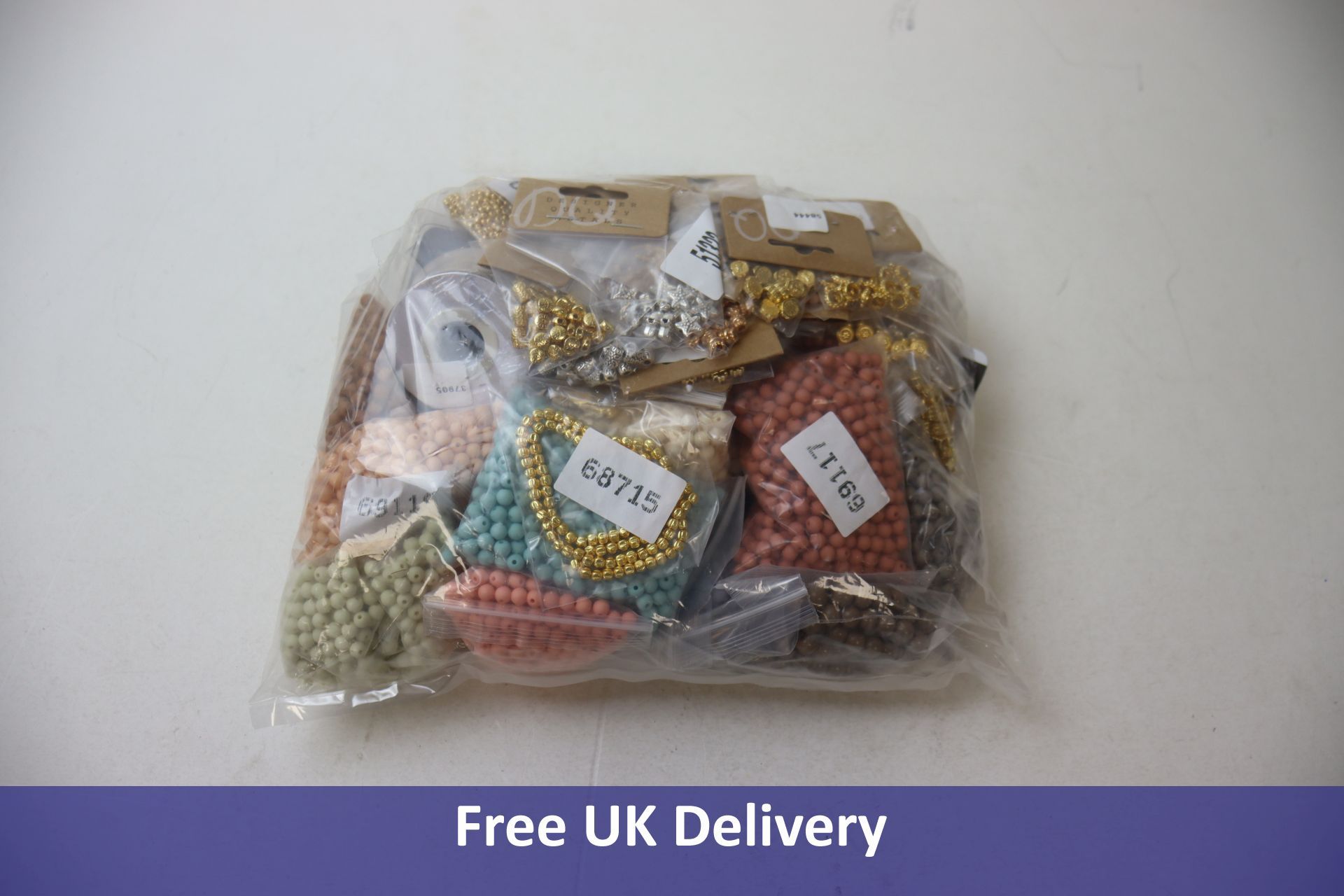 Seventy Packs of Beads Various Colours and Sizes