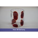 Fourty Italian Glassware Glasses with Red Dots