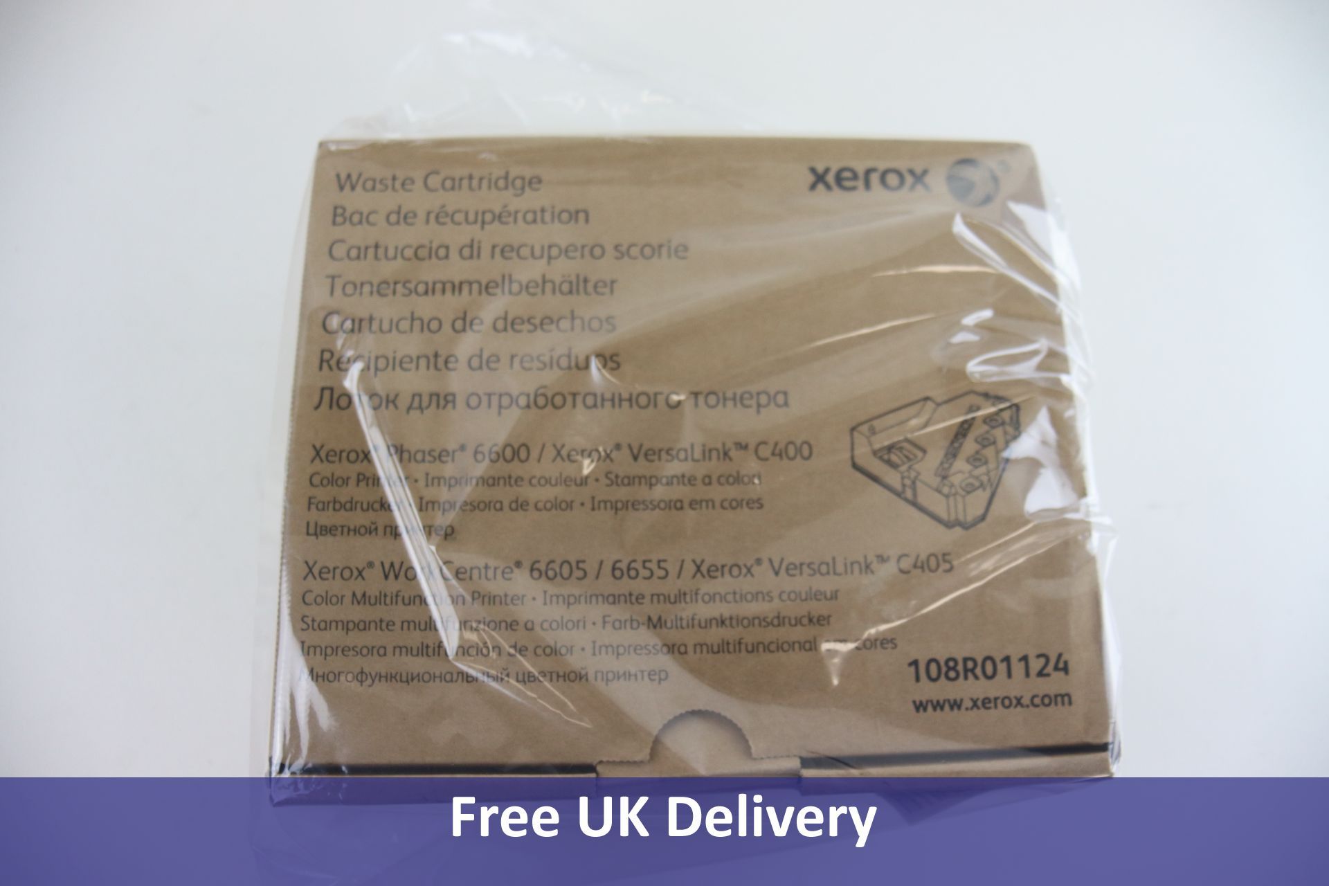 Two Items of Xerox Products to Include 1x 108R01124 Waste Toner Cartridge and 1x Xerox Paper Feed Ro