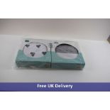 Two Items Of Pink No More Baby Items To Include 1x Changing Mat Cover, White And Grey Sheep Detail,