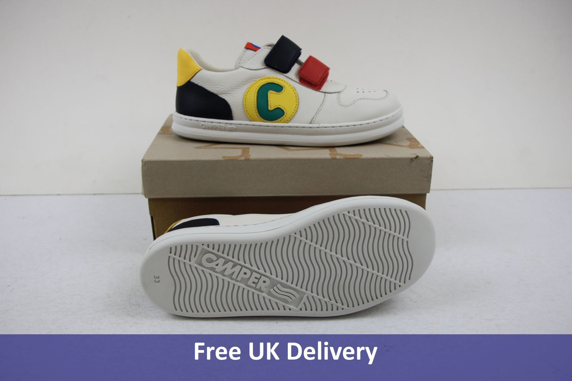 Camper Boy's Trainers, White , UK 1