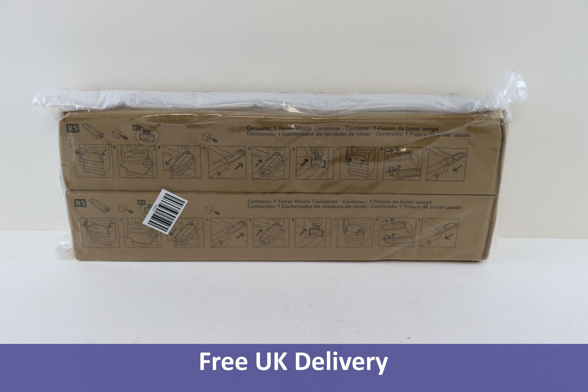 Two Xerox WorkCentre 7425, 7428, 7435, Genuine Waste Toner Container 008R13061, 108R00865