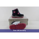 Geox Girls Winter Boots, Navy / Fuchsia, UK Childs 7.5