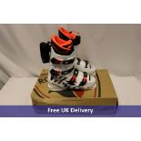 Rossignol Hero World Cup 120 Ski Boots, White, Size 28. Buckle damaged