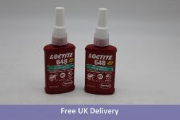 Two Tubes Loctite 648 Retaining Compound, 50ml