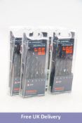 Four Sets Presch HSS Master 6 Piece Drill Bit Sets