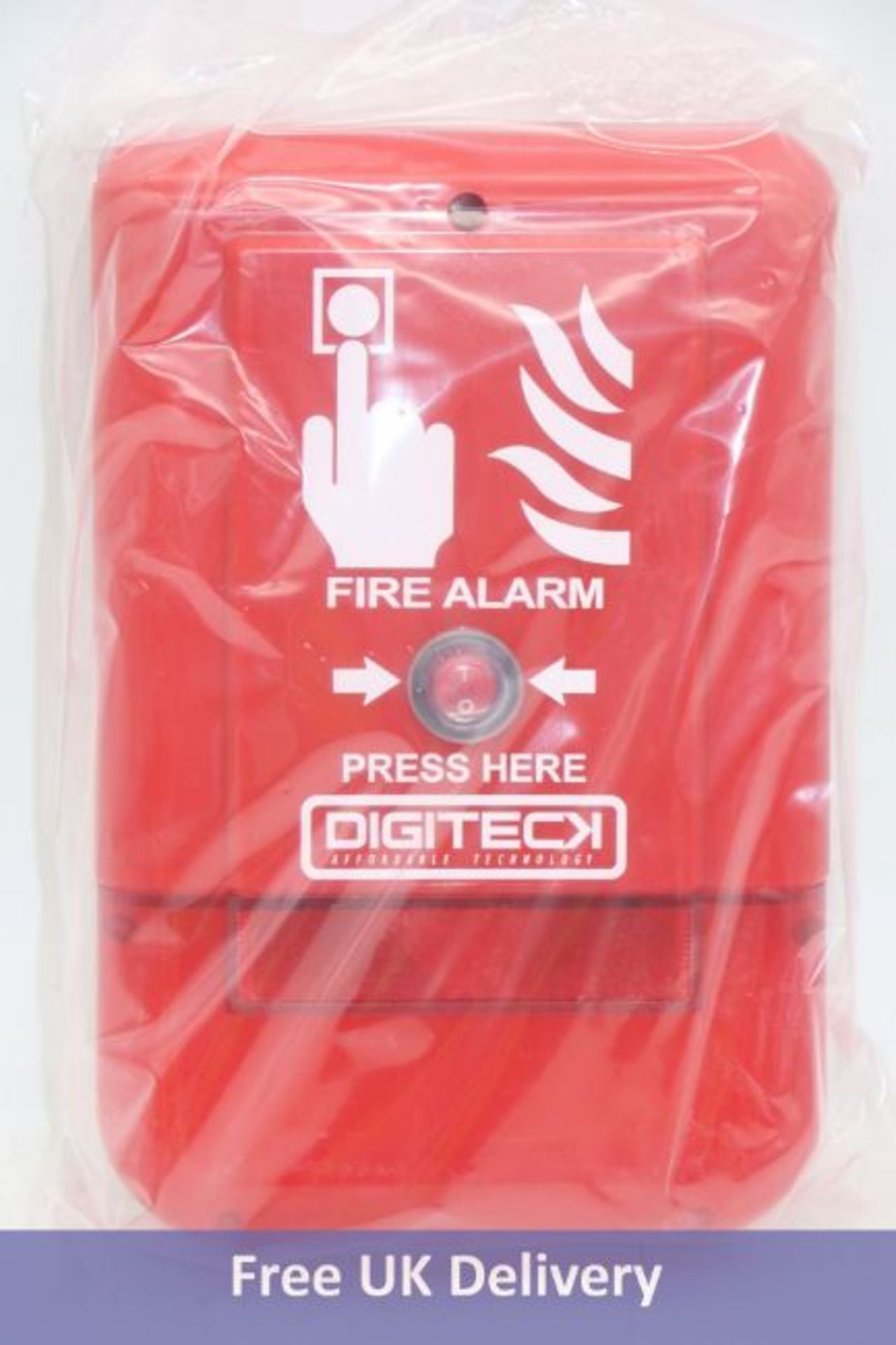 Digiteck Plug & Play Site Alert Battery Operated Interlinkable Fire Alarm System, Red