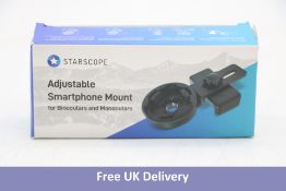 Five Star Scope Adjustable Smartphone Mount For Binoculars & Monocular, Black