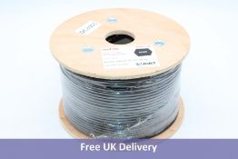 Two Webro DC2005 CAT6 U/UTP, 4 Pair Unscreened Cable, Black, 100m each