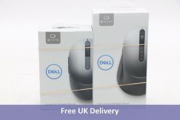 Two Dell Wireless Mice to include 1x Multi Device Mouse, Grey, MS5320W-GY, 1x Mobile Pro Mouse, Grey