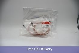 Two RS PRO Male SMA to Male SMA Coaxial Cables, RG142U, 1m