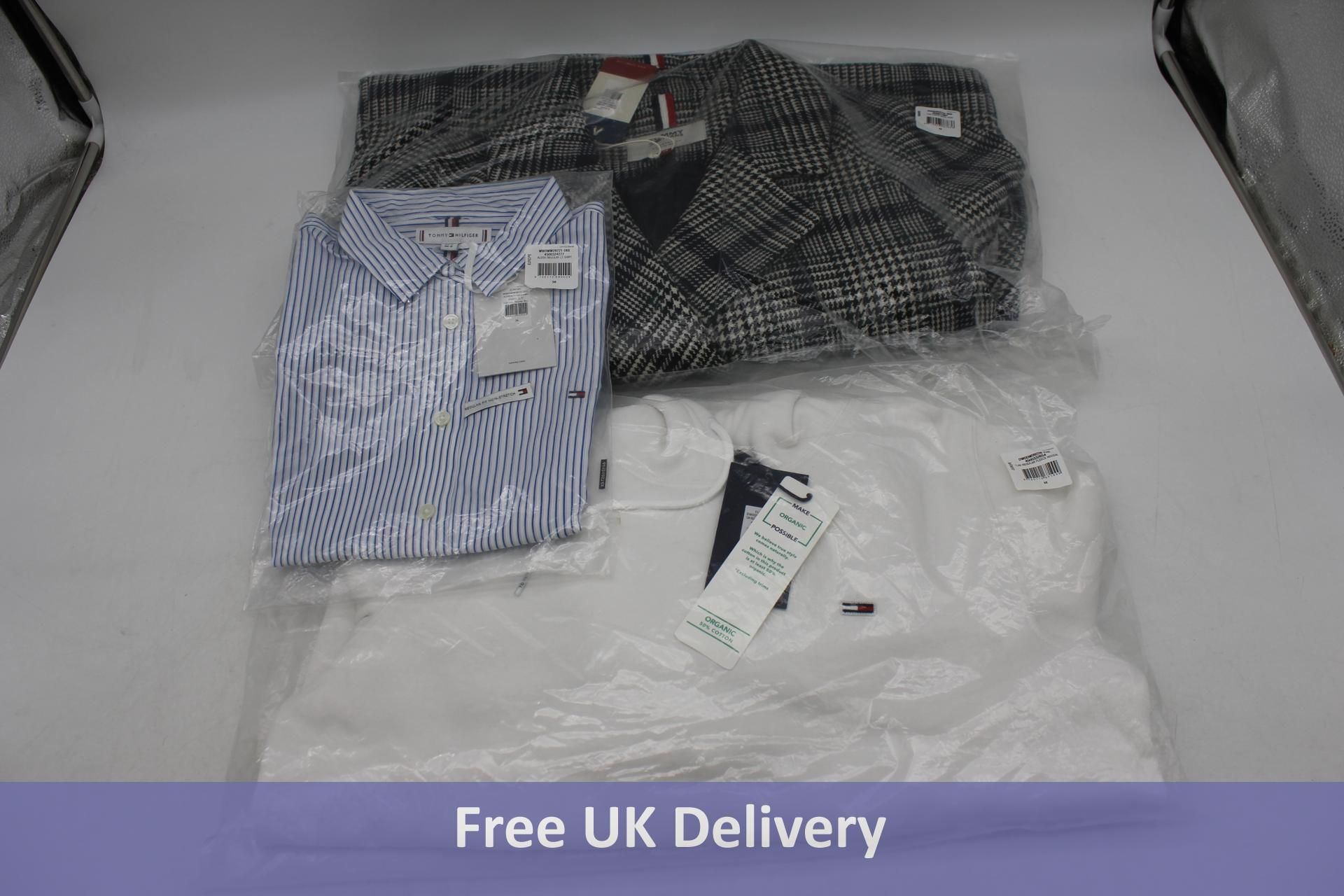 Tommy Hilfiger Clothes, Alexis Regular LS Shirt, Tabi Stp/Pioneer Blue, UK 8/36; Tommy Jeans Regular