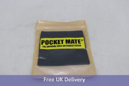 Ten Pocket Mate The Original Iron-On Pocket Patch With Zip, Black