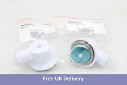 Fifty Smev Dometic Sink Basin Waste Outlet Plugs with Angled Fitting For 25mm Hose