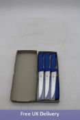 Six Victorinox Flexble Curved Bone Knife Fibrox, Blue. OVER 18's ONLY