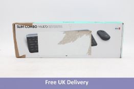 Logitech MK470 Slim Wireless Keyboard & Mouse Combo, Black. Box damaged