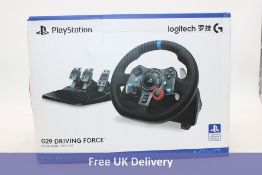 Playstation Logitech G29 Driving Force Racing Wheel, EU Plug, Black, Box Damaged