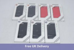 Seven External Battery Case For Iphone 6/6s/7/8/SE, Two Red, Five Black