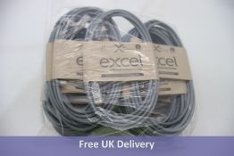 Nineteen Excel Cat5E LSOH Cables, Grey, 2m