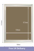 Three Lots of 2x Antique Silver and Mirror High Quality Wood Frame 715mm x 820mm (615mm x 720mm)
