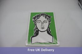 Frances Costelloe Woman with Shell Crown Green A4 Giclee Print