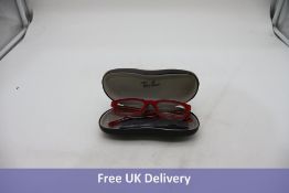 Ray-Ban Women's Glasses, Frame Only, Red, Case Damaged