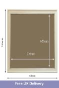 Three Lots of 2x Ivory with Silver Edge High Quality Wood Frame 720mm x 820mm (620mm x 720mm)