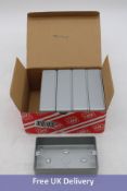 Five MK Metalclad Plus2G Spare Surface Metal Boxes