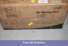 Bar Serving Cart Pachira E-commerce, Rustic Brown, Size 83x40x90cm. Box damaged