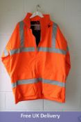 Portwest S778 Bizflame Rain Hi-vis Anti-static Jacket, Orange, Size XL