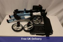 R Healthcare Folding Rollator, Blue, MSHCT9291