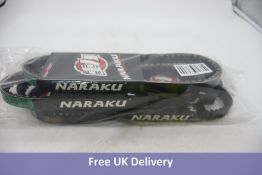 Four Naraku Belts to include 2x V/S GY6 V-Belt (139QMA /QMB), 669x18x30mm, 10 inch and 2x Drive Belt