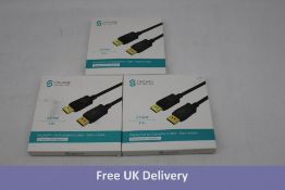 Ten Syncwire DisplayPort Cable Male To Male, Gold-Plated/Black, Size 2M