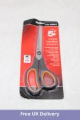 Twelve Boxes Of 5 Star Office Soft Rubber Grip Handle Scissors, 210mm, 12 Per Box. OVER 18's ONLY
