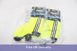 Two Dexshell Light Weight Overshoes Hi-Vis, Yellow Size Include 1x L 1x M