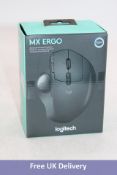 Logitech MX Ergo Advanced Wireless 8 Button Multi-device Trackball Mouse, Black