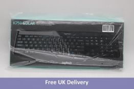 Logitech K750 Wireless Solar Powered Keyboard, Black